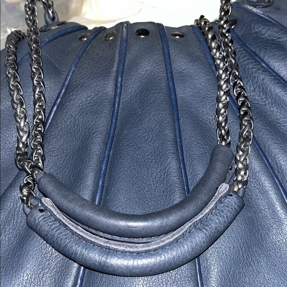 Couture Designer Bliss Lau Navy Shoulder Bag - Picture 6 of 10